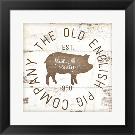 Framed Old Pig Company II Print