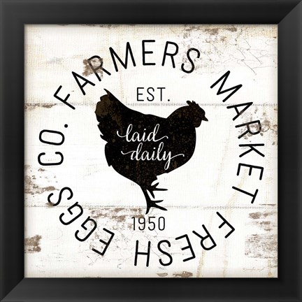 Framed Farmer Market Eggs Print