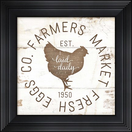 Framed Farmer Market Eggs II Print