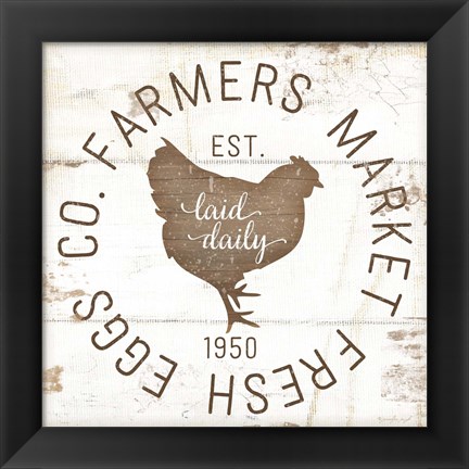 Framed Farmer Market Eggs II Print