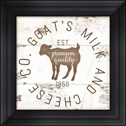 Framed Goat&#39;s Milk and Cheese Co. II Print