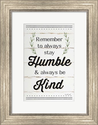 Framed Humble and Kind II Print