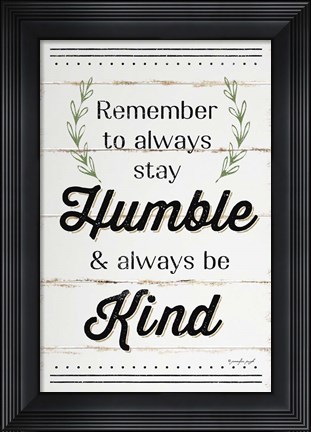 Framed Humble and Kind II Print
