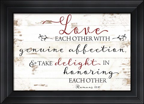 Framed Romans 12:10 Print