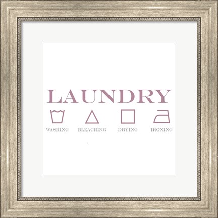 Framed Laundry Codes II Print