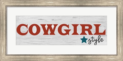 Framed Cowgirl Style Print