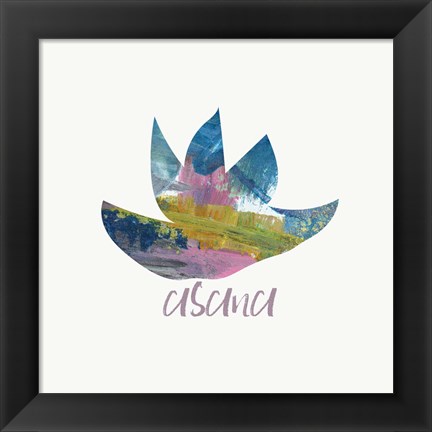 Framed Asana Lotus Print