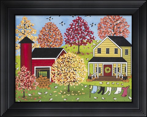 Framed Colors Of Autumn Print