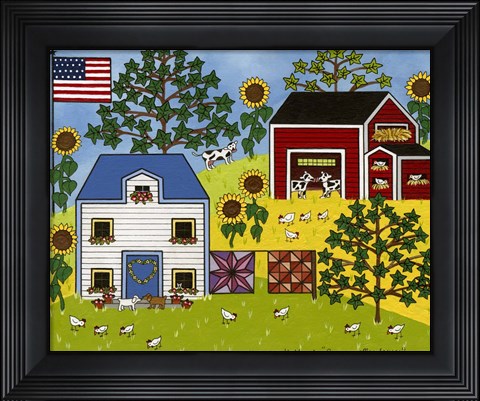 Framed Country Meadows Print