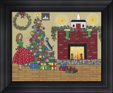 Framed Decorating Our Tree Print