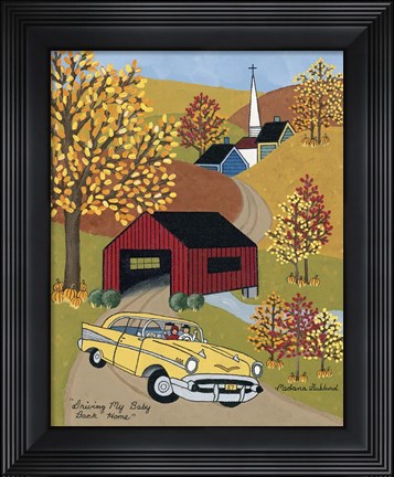Framed Driving My Baby Print
