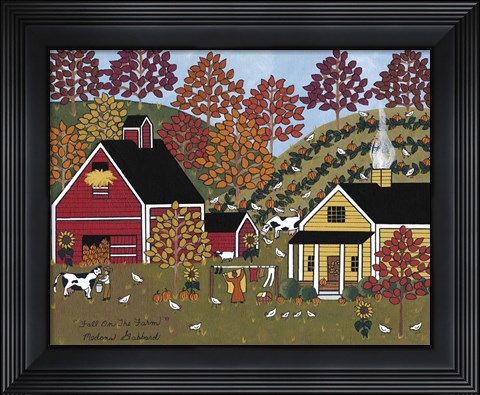 Framed Fall On The Farm Print