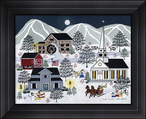 Framed Frosty Evening Print