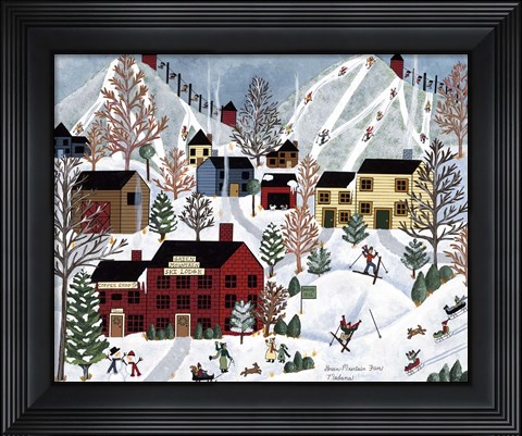 Framed Green Mountain Fun Print