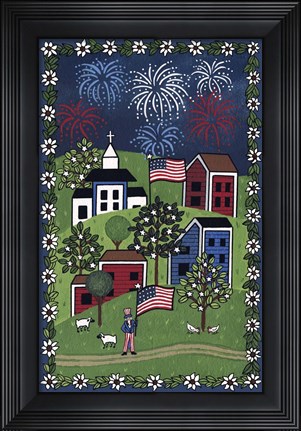 Framed Happy 4Th Of July Print