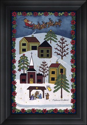 Framed Happy Christmas Print