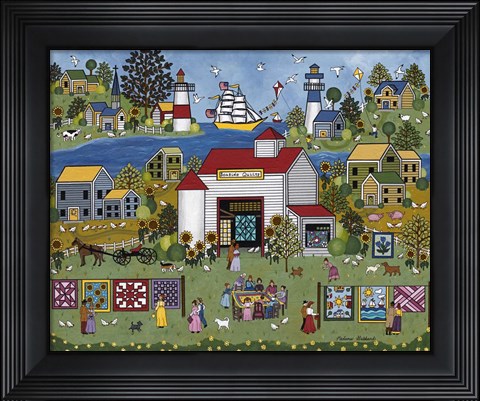 Framed Seaside Quilts Print