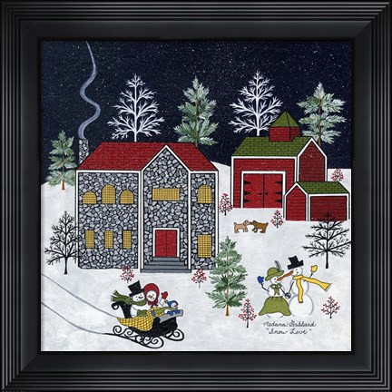 Framed Snow Love Print