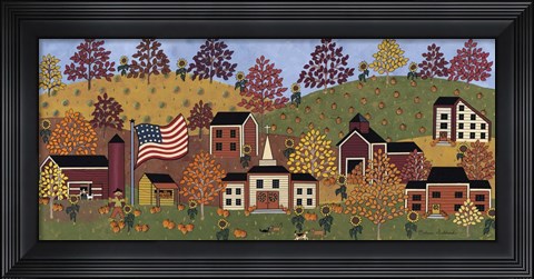 Framed Sunflower Hill Print