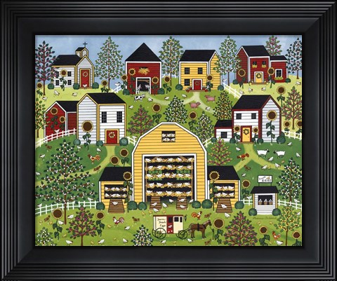 Framed Chicken Barn Print