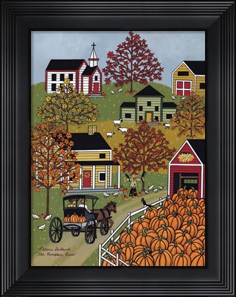 Framed Pumpkin Barn Print
