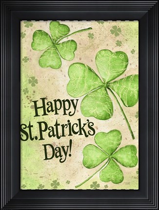 Framed St. Patrick&#39;s Day Clover Print