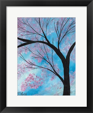 Framed Cherry Blossoms Tree Print