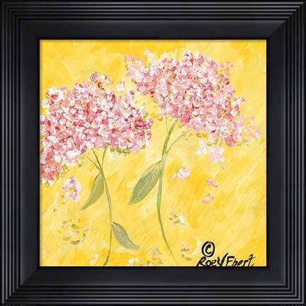 Framed Pink Hydrangeas Print