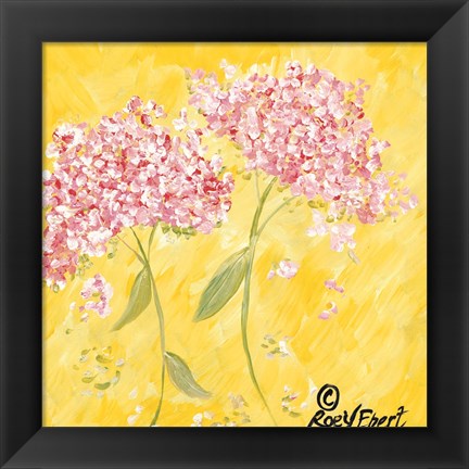 Framed Pink Hydrangeas Print