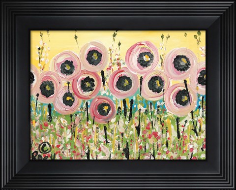 Framed Abstract Floral Print