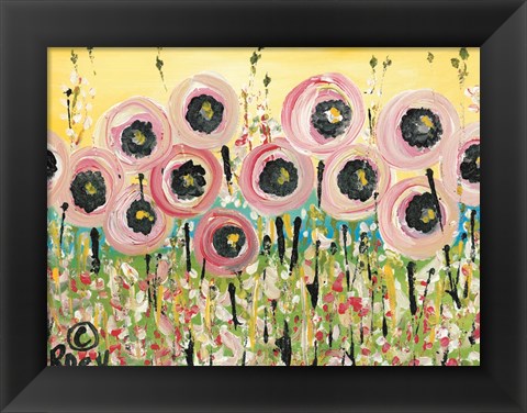 Framed Abstract Floral Print