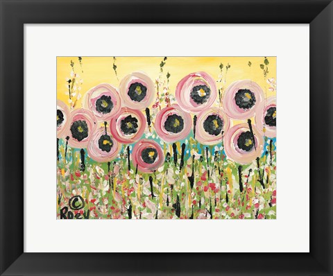 Framed Abstract Floral Print