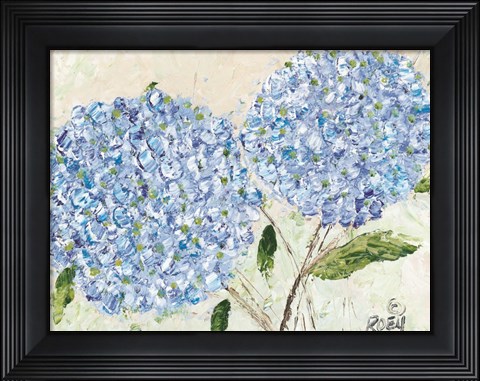 Framed Blue Hydrangeas I Print