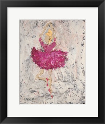 Framed Ballerina on Stage Print