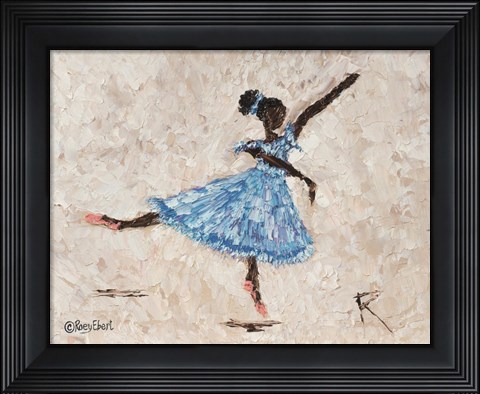 Framed Dancer in Blue Print