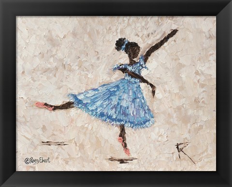 Framed Dancer in Blue Print