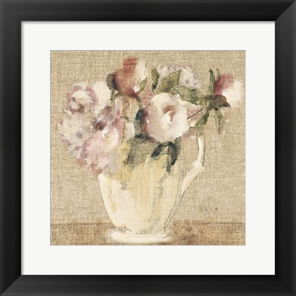 Framed Cottage Bouquet III no Border Print