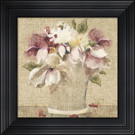 Framed Cottage Bouquet II no Border Print