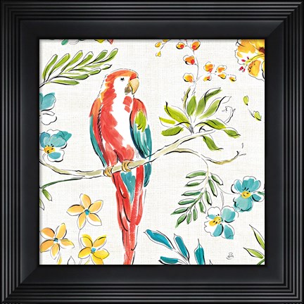 Framed Tropical Oasis III White Print