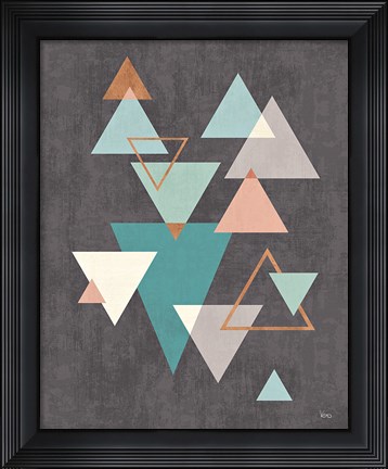 Framed Abstract Geo II Black Print