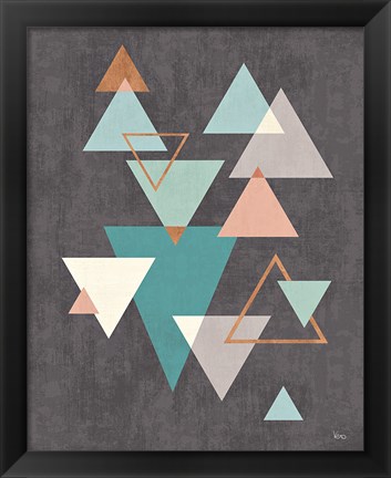 Framed Abstract Geo II Black Print