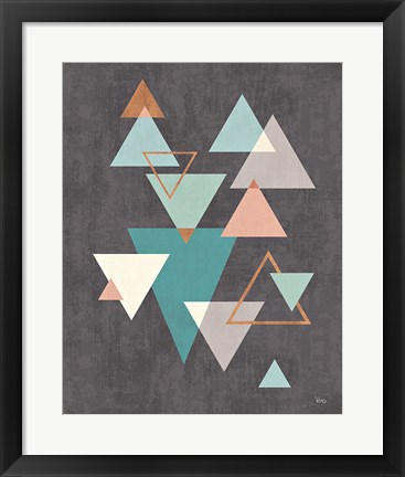 Framed Abstract Geo II Black Print