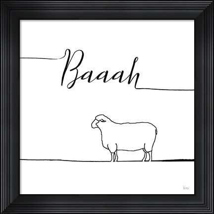 Framed Underlined Farm VI Print