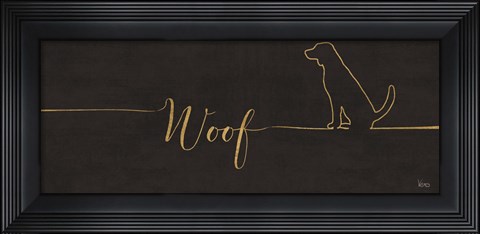 Framed Underlined Dogs IV Black Print