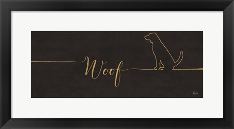 Framed Underlined Dogs IV Black Print