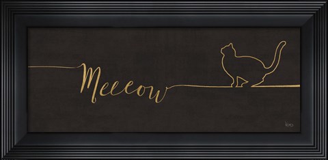 Framed Underlined Cats III Black Print