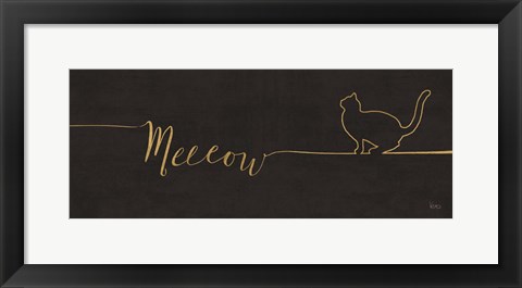 Framed Underlined Cats III Black Print