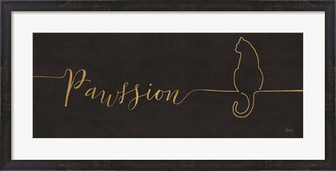 Framed Underlined Cats IV Black Print