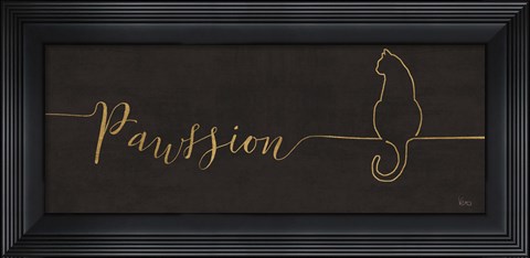 Framed Underlined Cats IV Black Print