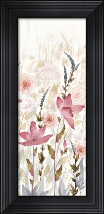 Framed Watercolor Garden III Light Print